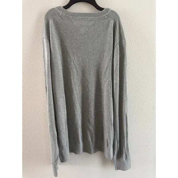 Tommy Hilfiger Pullover light Sweater Mens Size XXL Gray core Long Sleeves - Picture 14 of 15